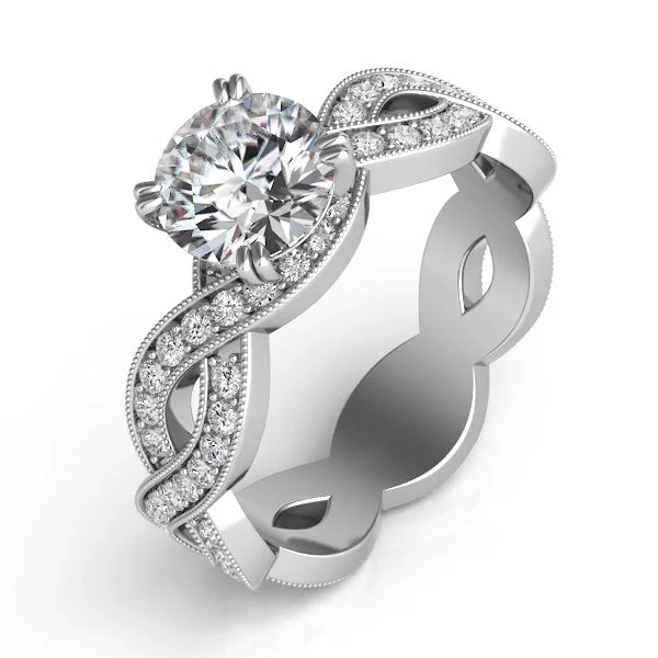 Diamond Twisted Engagement Ring