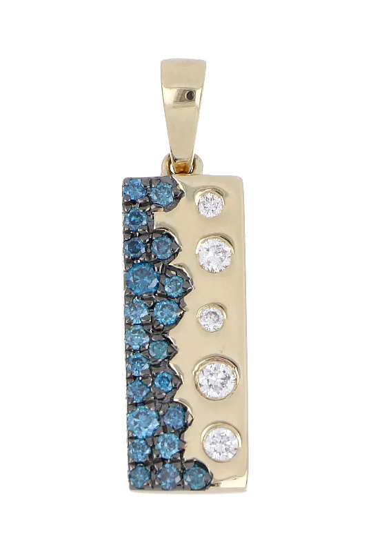 Blue Diamond Ladies Pendant (Blue Diamond 0.12 cts. White Diamond 0.06 cts.)