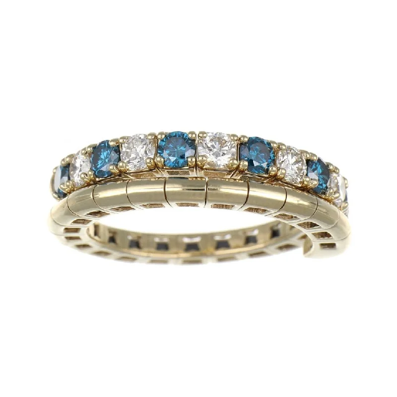 Blue Diamond Ring (Blue Diamond 0.56 cts White Diamond 0.46 cts.)