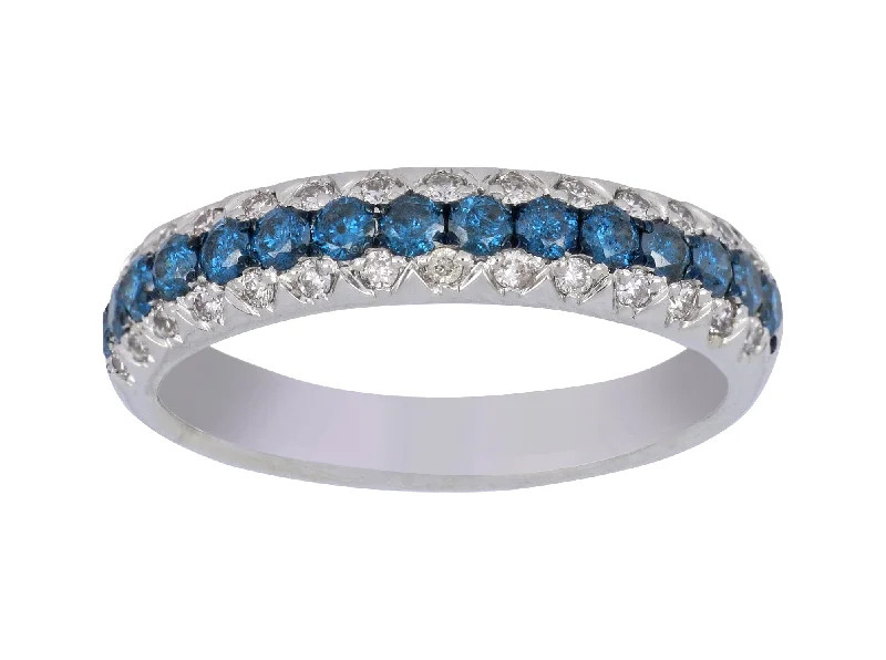 Blue Diamond Ring (Blue Diamond 0.75 cts. White Diamond Included cts.)