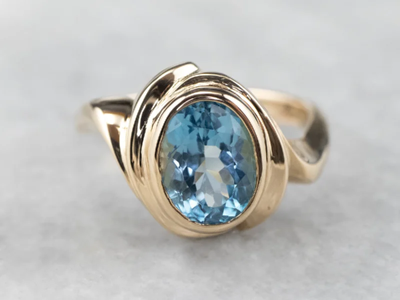 Blue Topaz Bypass Ring