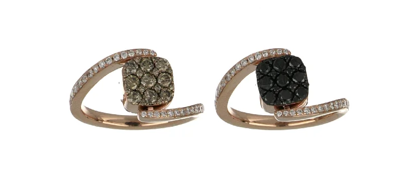 Brown and Black Diamond Ladies Ring (Brown Diamond 0.54 cts. Black Diamond 0.63 cts. White Diamond 0.25 cts.)