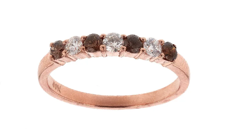 Brown Diamond Ladies Ring (Brown Diamond 0.28 cts. White Diamond 0.22 cts.)