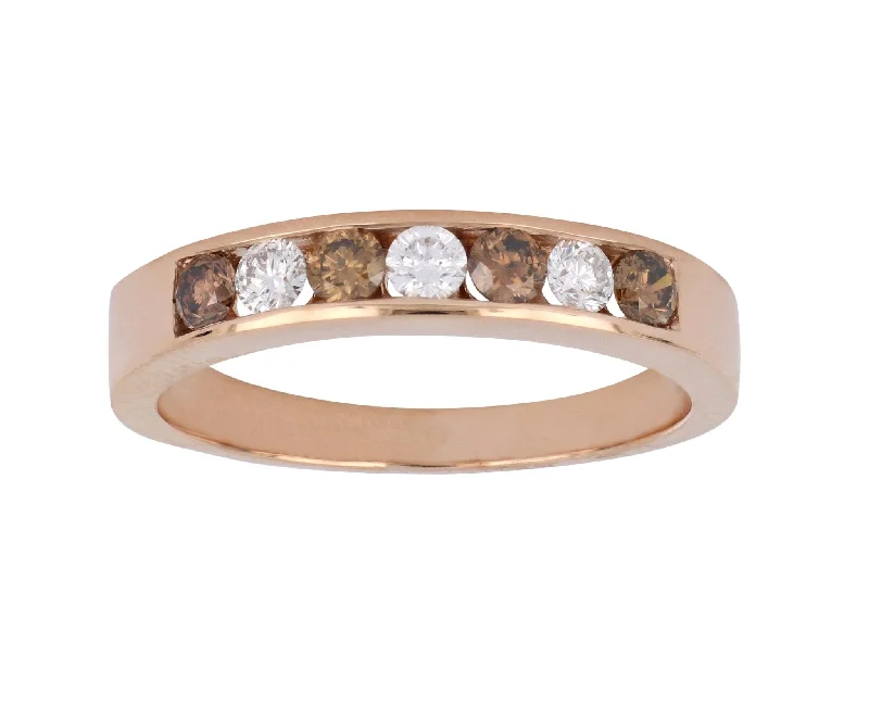 Brown Diamond Ladies Ring (Brown Diamond 0.29 cts. White Diamond 0.21 cts.)