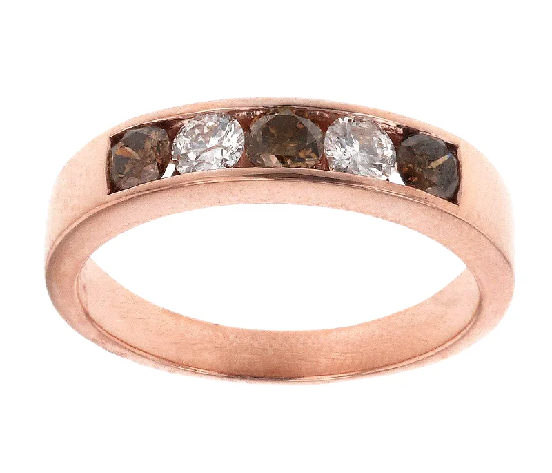 Brown Diamond Ladies Ring (Brown Diamond 0.46 cts. White Diamond 0.28 cts.)