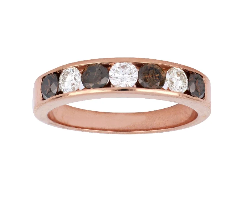 Brown Diamond Ladies Ring (Brown Diamond 0.61 cts. White Diamond 0.39 cts.)