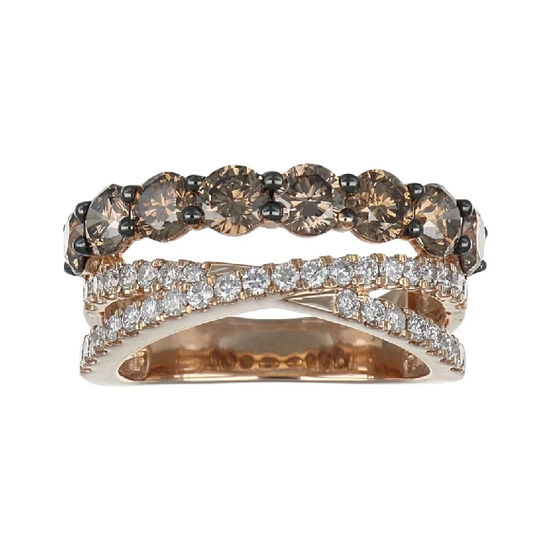 Brown Diamond Ring (Brown Diamond 2.01 cts. White Diamond 0.5 cts.)