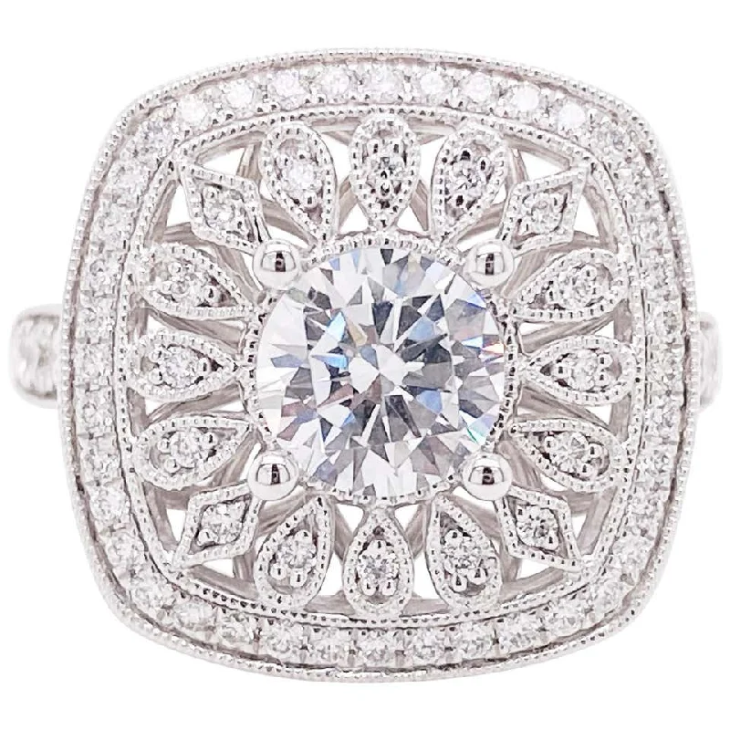 Cushion Halo Diamond Ring