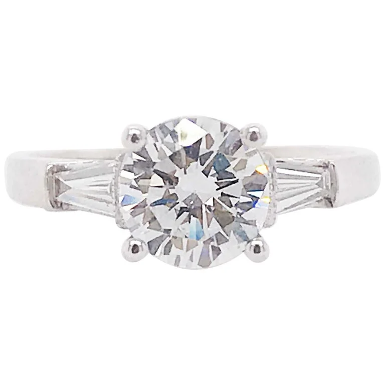 Round Diamond Three-Stone Engagement Ring