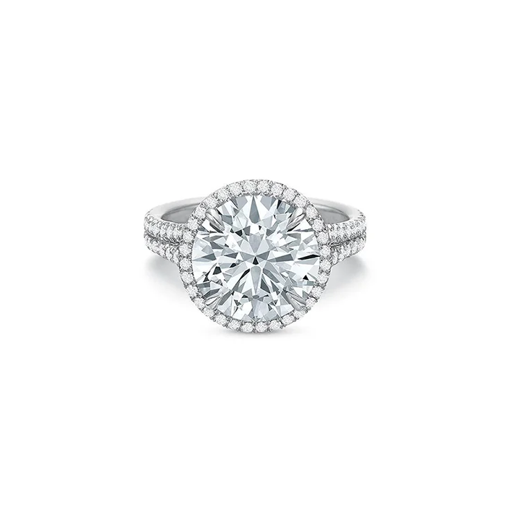 Fink's Exclusive Platinum Round Halo Engagement Ring