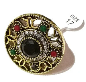 Fashion High Quality gemstone inlay ring Party wear