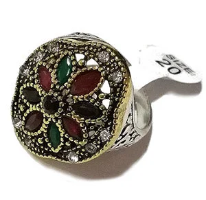 Fashion High Quality gemstone inlay ring Party wear