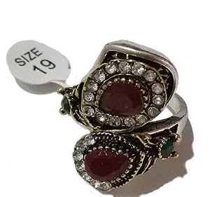 Fashion High Quality gemstone inlay ring Party wear