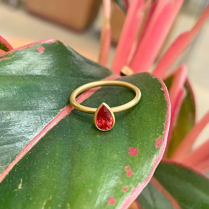 Kim Collins Coral Spinel Ring