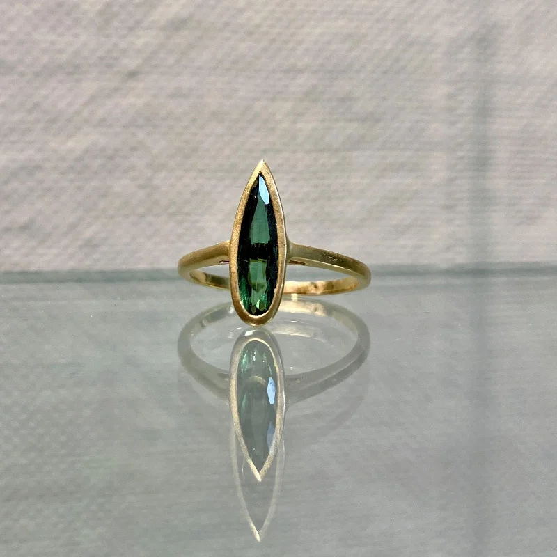 Kim Collins Green Tourmaline Spike Ring