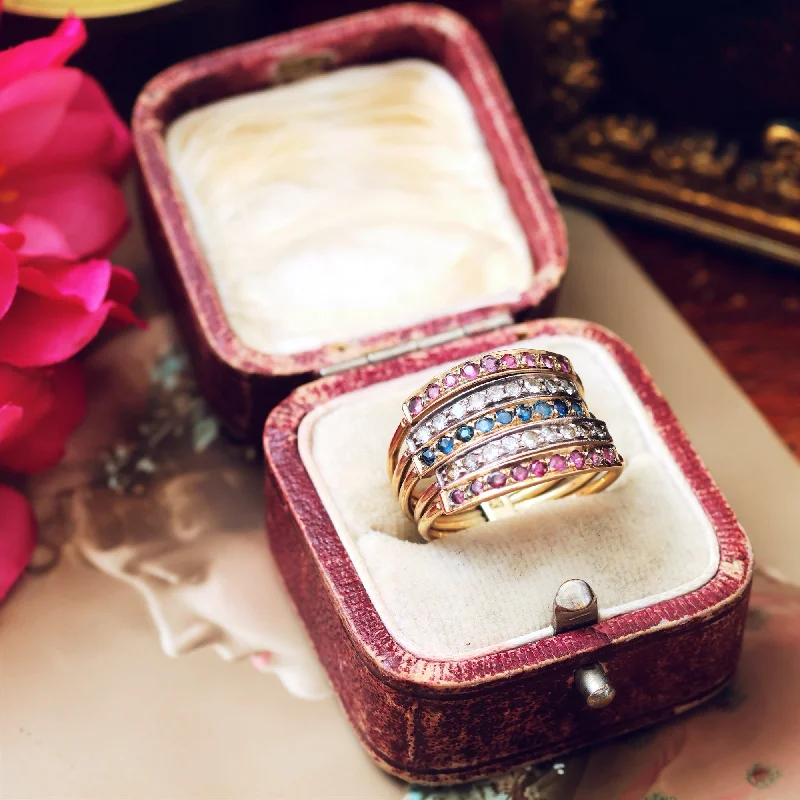 Vintage Multi Gem 'Harem' Ring