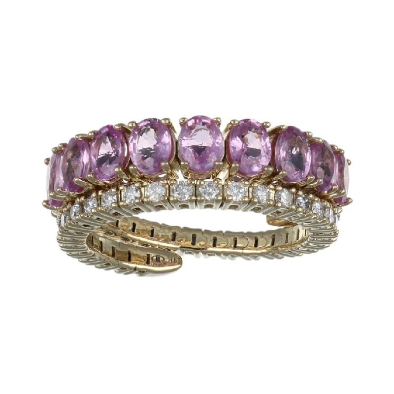 Pink Sapphire Ring (Pink Sapphire 1.96 cts. White Diamond 0.75 cts.)