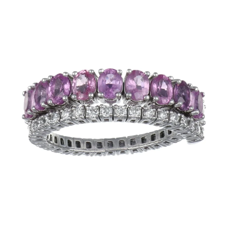 Pink Sapphire Ring (Pink Sapphire 1.97 cts. White Diamond 0.75 cts.)