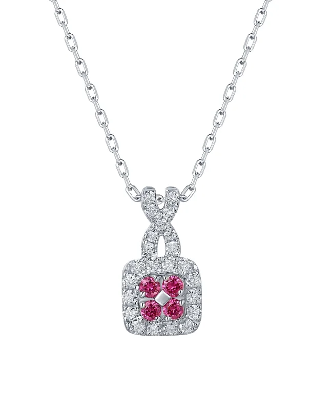 Purple Diamond Ladies Pendant (Purple Diamond 0.11 cts. White Diamond 0.21 cts. )