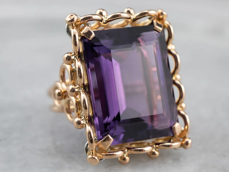 Vintage Amethyst Cocktail Ring