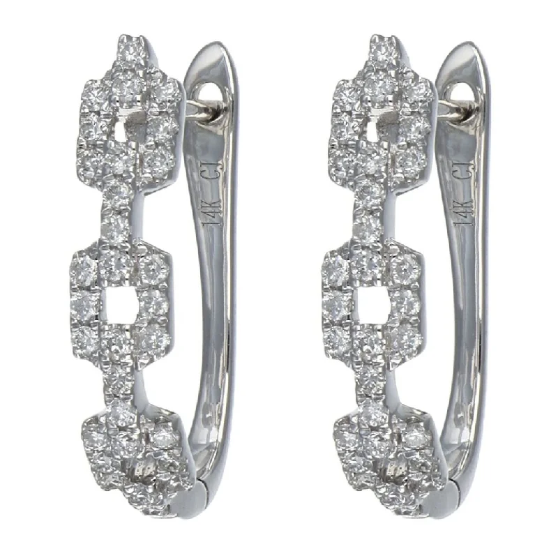 White Diamond Earrings (White Diamond 0.4 cts.)