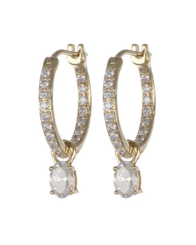 White Diamond Earrings (White Diamond 0.78 cts. White Diamond 0.45 cts.)