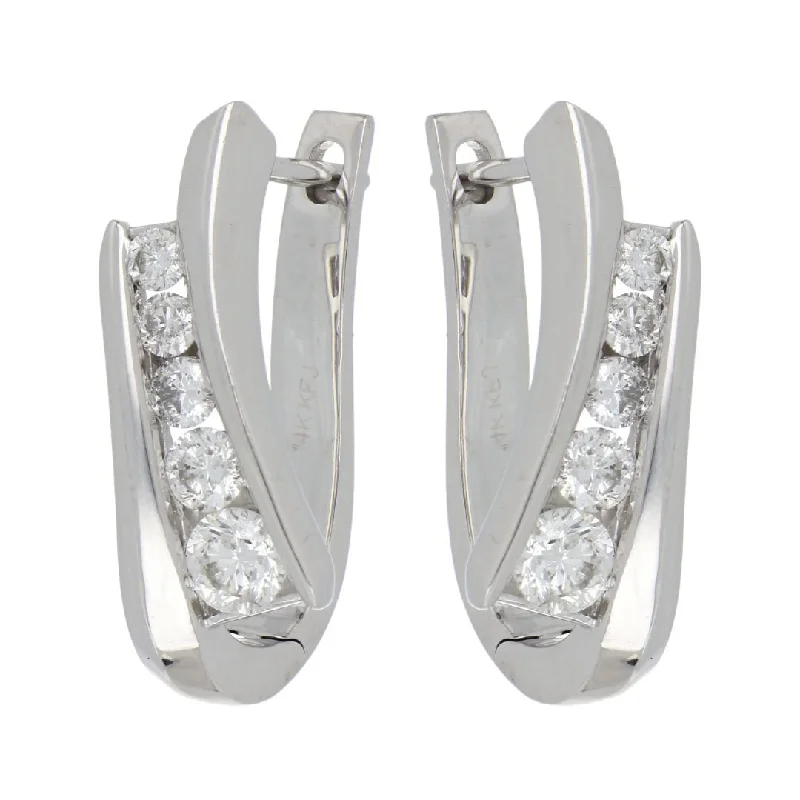 White Diamond Earrings (White Diamond 0.97 cts)