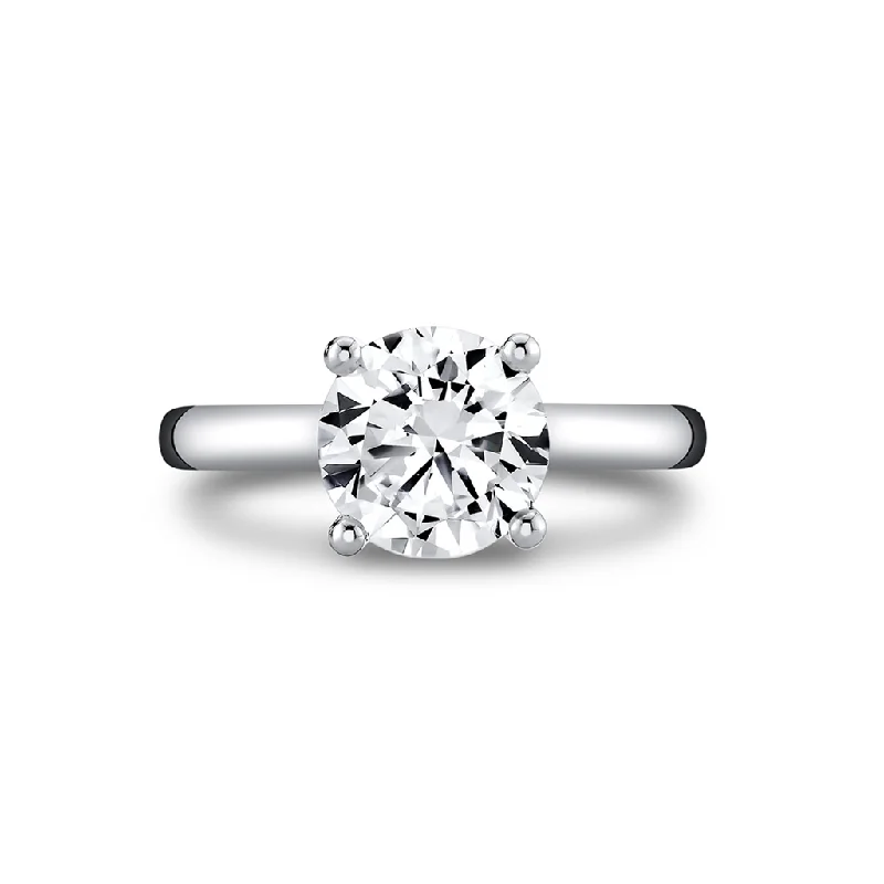 14K White Gold 'Ame' Solitaire Engagement Ring