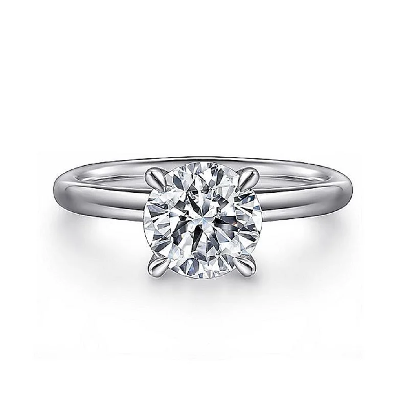 14K White Gold ‘Lark’ Solitaire Engagement Ring