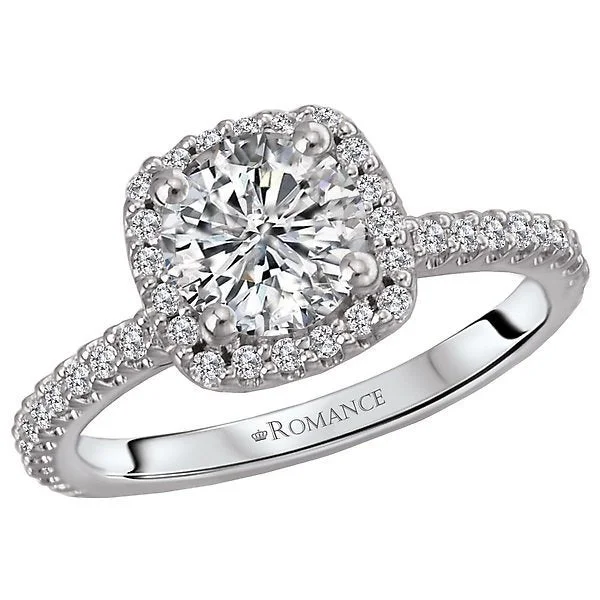 14KT WHITE GOLD 1.33 CTW DIAMOND CUSHION HALO RING