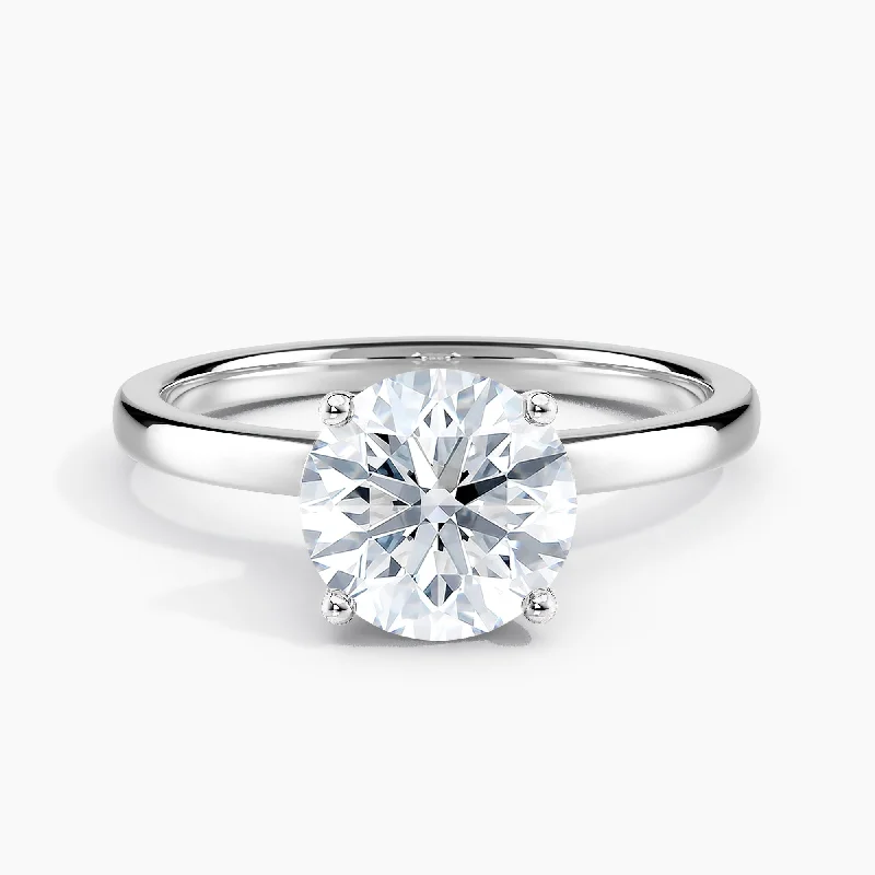 Auriya 14k-White Gold Lab Grown Round Ribbon-Halo Diamond Engagement Ring 0.60 to 5.10 ct. tw. (F-G VS)