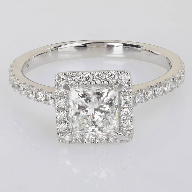 Created Forever 1 1/2ct TDW Princess-Cut Lab-Grown Diamond Engagement Ring 14k White Gold