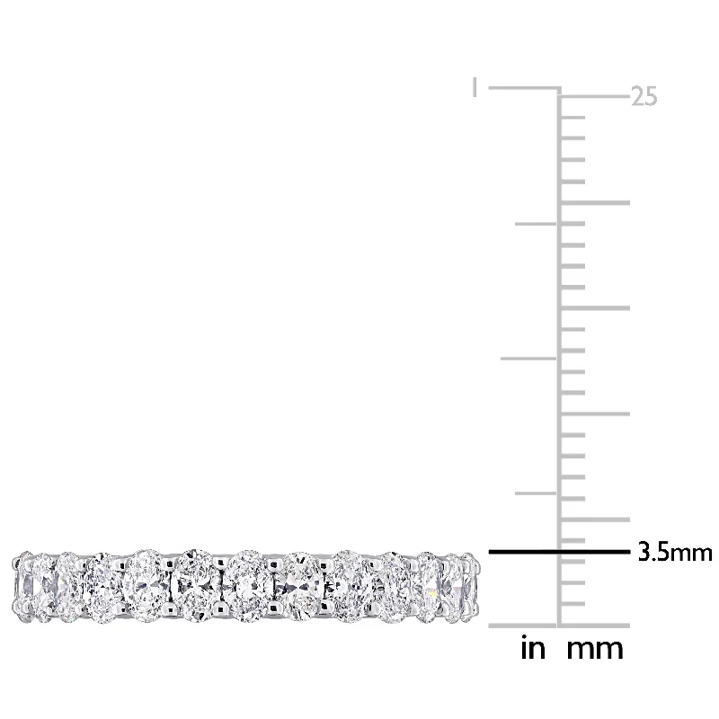 Created Forever 2 1/4ct TDW Lab-Grown Diamond and Tsavorite Accent Eternity Ring in 14k White Gold