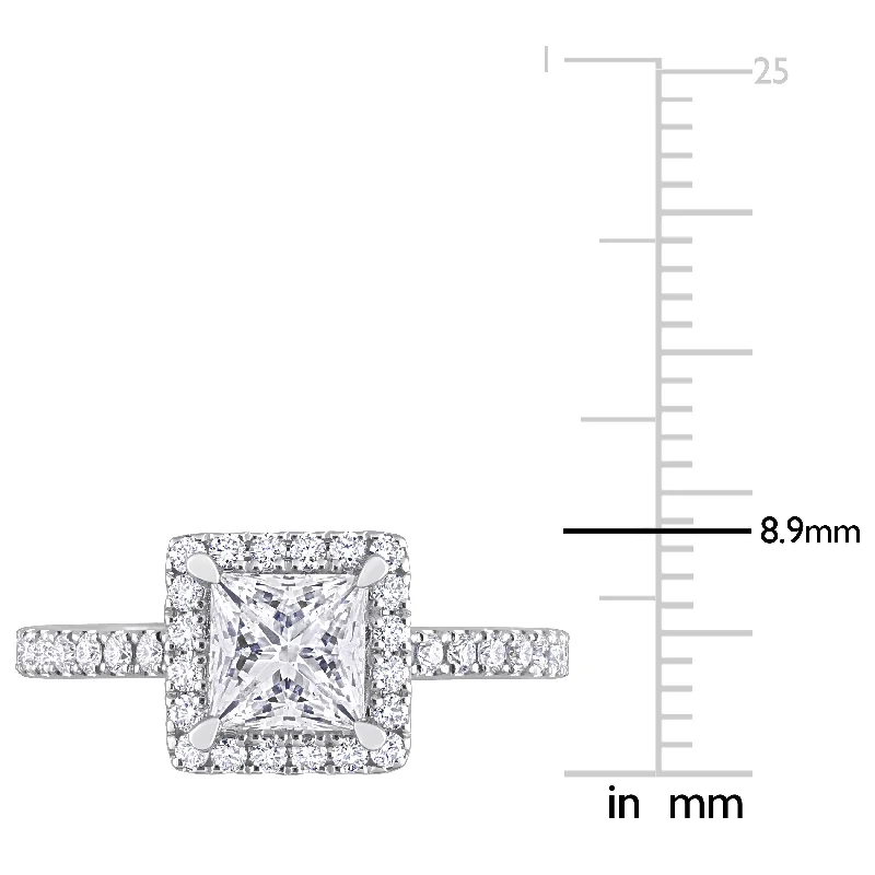 Created Forever 3 1/6ct TDW Princess-Cut Lab-Grown Diamond Engagement Ring 14k White Gold