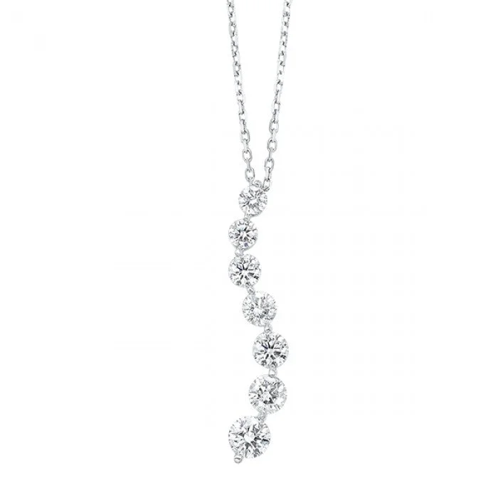 Diamond Journey Pendant in White Gold - 0.25 ctw.