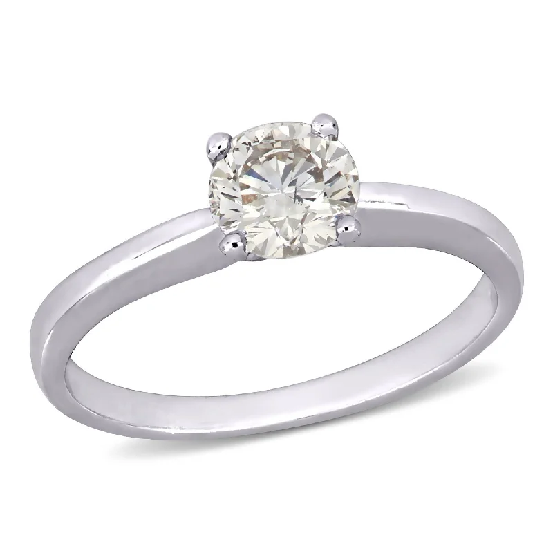 Miadora 3/4ct TDW Cape Diamond Solitaire Engagement Ring in 14k White Gold