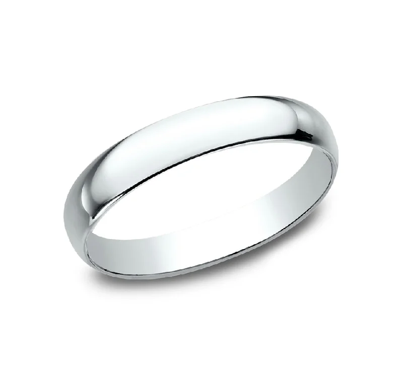 Polished White Gold Comfort Fit Wedding Band - 3mm