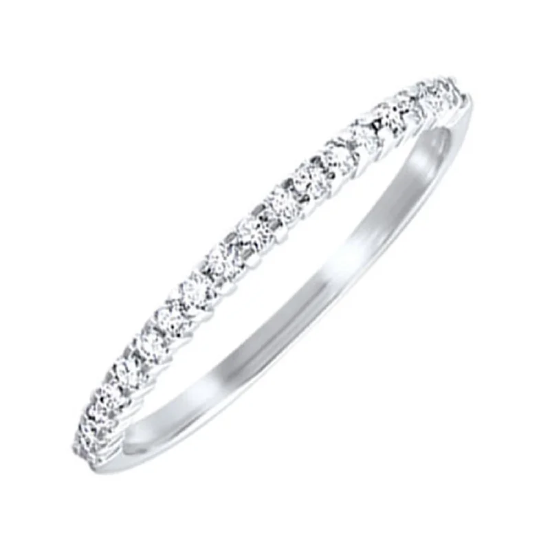 White Gold Stackable Round Diamond Band, 0.16 cttw