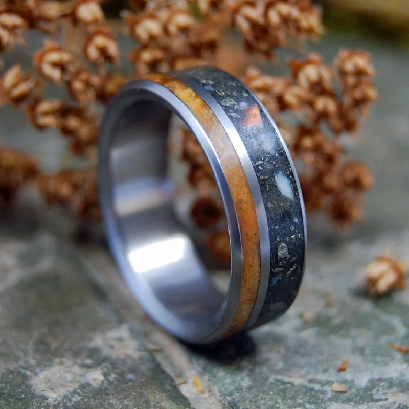 Miner | Men's Fool's Gold, Antler, & Maple Wood Wedding Ring