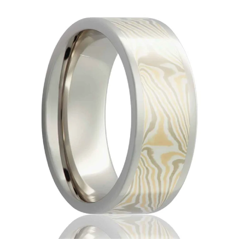 BRAXTON | Men's Mokume Gane Wedding Ring | 7mm