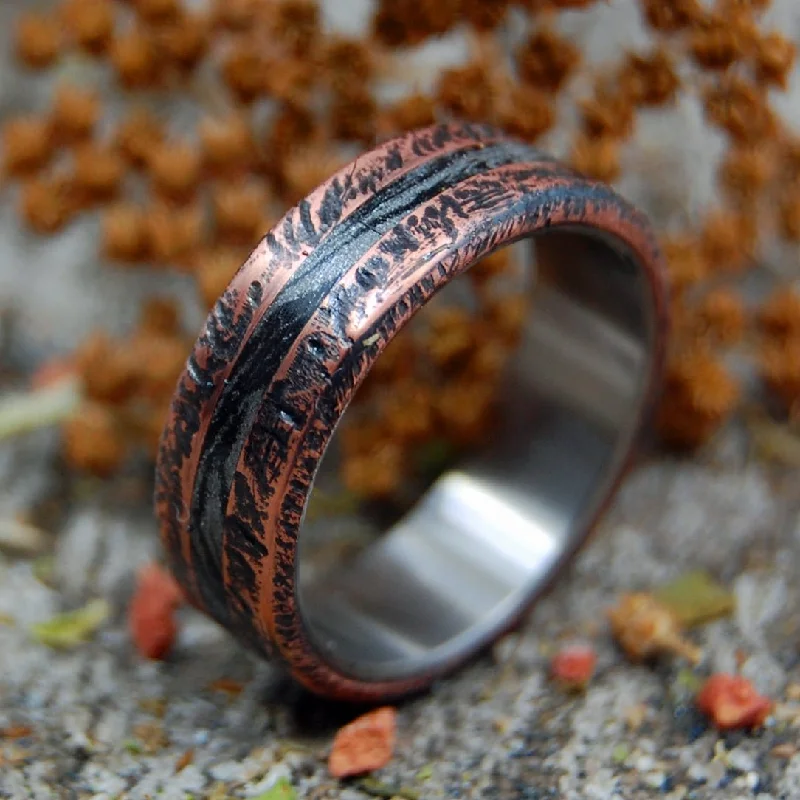 Rough, Ready & Refined | Men's Copper, Titanium & M3 Titanium Wedding Ring