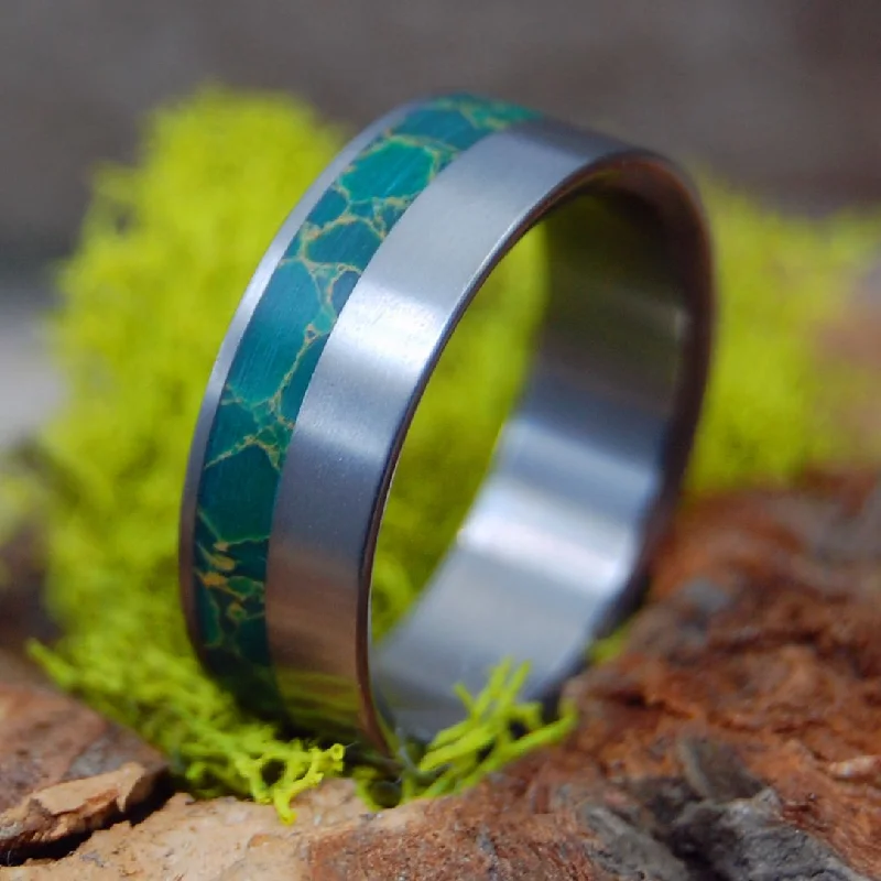 Serious Love | Men's Jade & Titanium Wedding Ring