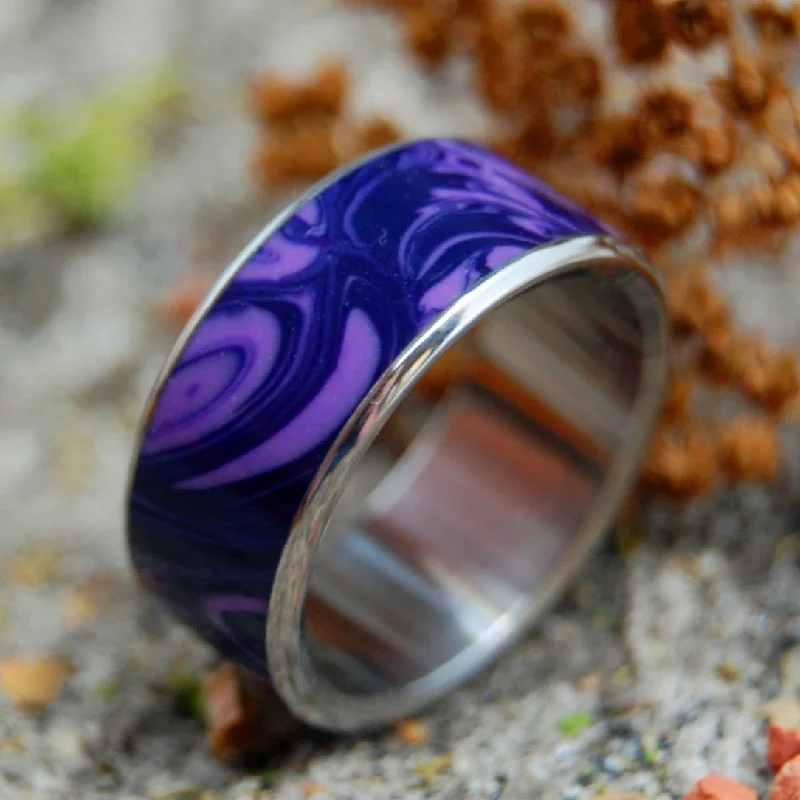 King Charoite | Men's Charoite & Titanium Wedding Ring