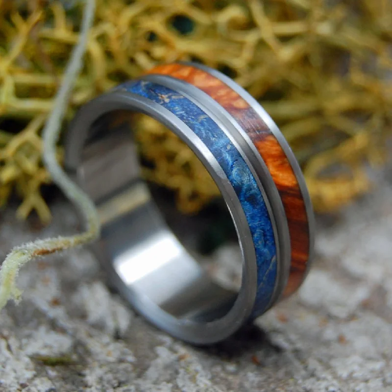 Naked Heaven On Earth | Men's Wood & Titanium Wedding Ring