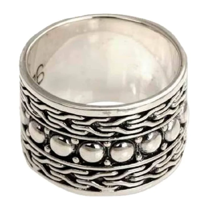 Handmade Men's Sterling Silver Warrior Ring (Indonesia)