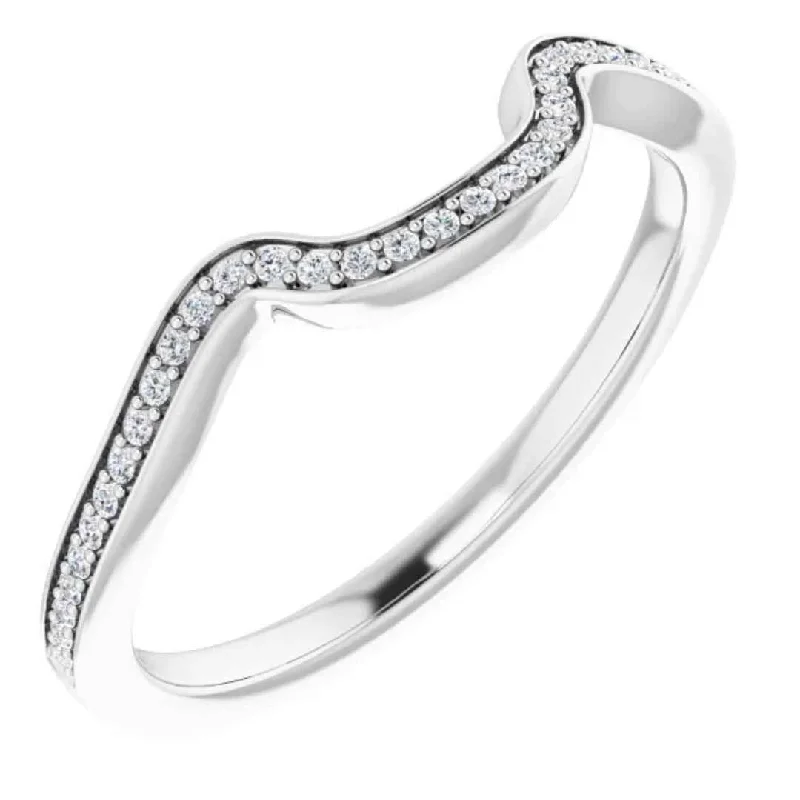 JENNIFER | Women's Contour Wedding Ring | 14K White Gold