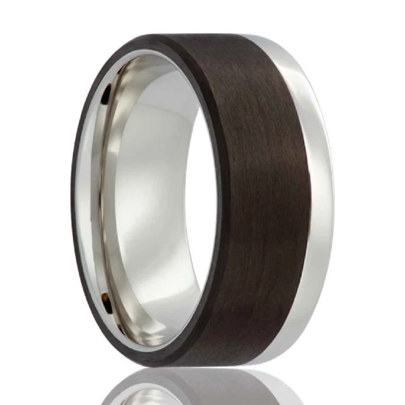 JEREMIAH | Men's Cobalt Wedding Ring | Carbon Fiber Overlay | 8mm