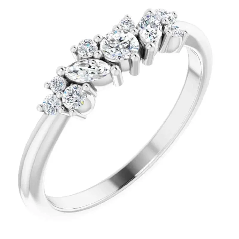 JOLENE | Women's Diamond Wedding Ring | Round | Marquise