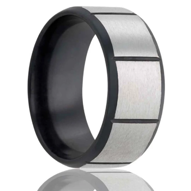 LANCE | Men's Zirconium Wedding Ring | 6mm & 8mm