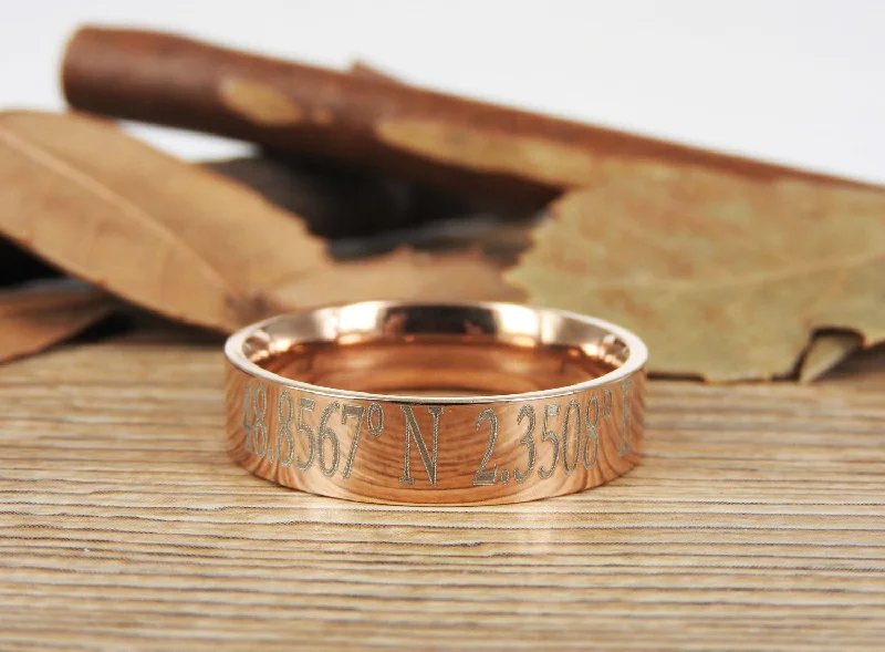 Latitude Longitude Ring, Coordinate Ring, Longitude Latitude, Personalized Ring, Personalized Jewelry,ring coordinates